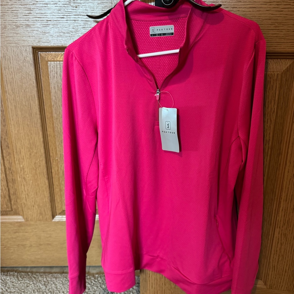 PGA Tour Fuchsia Quarter-Zip Women's Sweatshirt